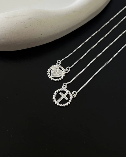 Escapulário Coração e Cruz