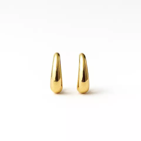 Argola Oval Lisa de Clic no Banho de Ouro 18k