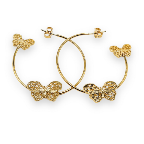 Brinco Argola de Borboleta