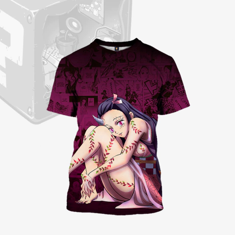 Camisa Estampada Anime - Nezuko KnY V3 - Mangá