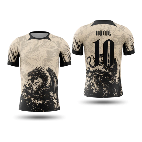 Camisa Interclasse Personalizada- Dragão Pto - Dry Fit - Personalizavel