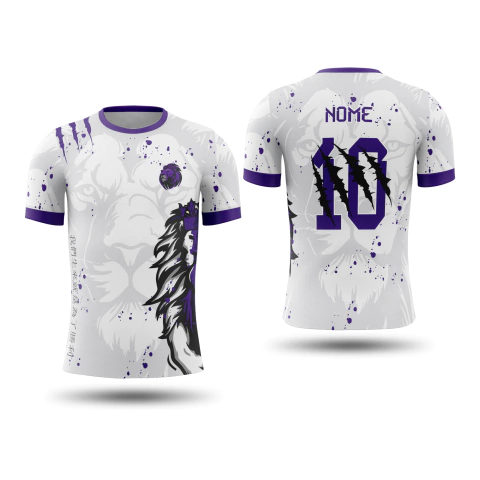 Camisa Interclasse Personalizada- Leão Roxo - Dry Fit - Personalizavel