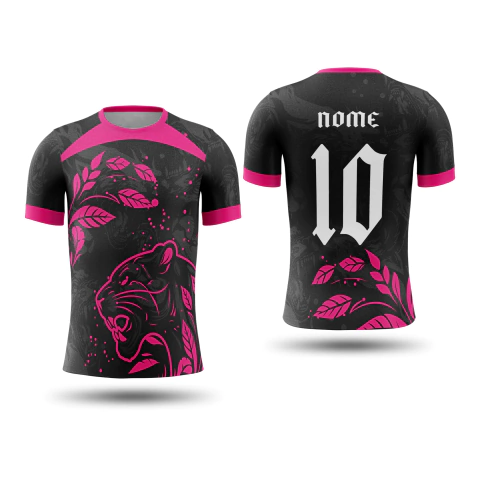 Camisa Interclasse Personalizada- Pantera Pink - Dry Fit - Personalizavel