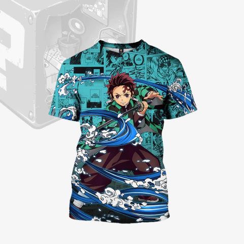 Camisa Estampada Anime - Tanjiro - Mangá