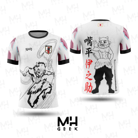 Camisa Japão - Ed Especial Exclusiva - Inosuke KnY - Nome Personalizavel.