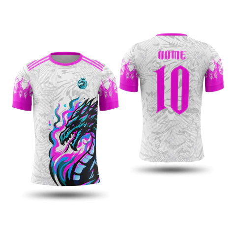 Camisa Interclasse Personalizada- Dragão Colorido - Dry Fit - Personalizavel