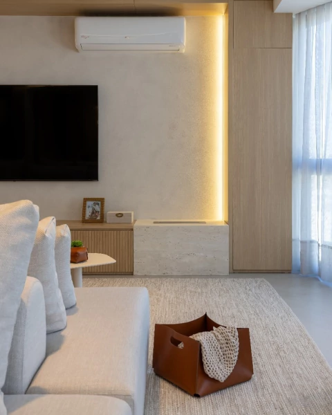 Cesto Square Grande Caramelo Dupla Face Impermeável Couro Ecológico Premium