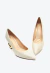Scarpin couro off white salto vazado cecconello 2201002-7 - loja online