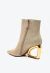 Bota couro creme cano curto cecconello 2202001-5 na internet