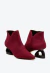 Bota couro vermelho cano curto cecconello 2449001-8 - loja online