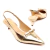 Slingback couro ouro light salto baixo cecconello 2473010-1 - loja online