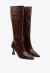 Bota couro marrom cano longo cecconello 2632005-16 - loja online