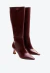 Bota couro bordô cano longo cecconello 2632005-2 - loja online