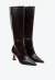 Bota couro preto cano longo cecconello 2632005-7 - loja online