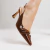 Slingback couro marrom salto médio cecconello 2640008-1 - comprar online