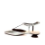 Slingback couro prata salto baixo cecconello 2644001-2 - loja online