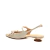 Slingback couro off white salto baixo cecconello 2645008-1 - loja online