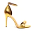 Sandália couro ouro salto alto cecconello 2669001-3 - comprar online