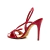 Sandália couro vermelho salto alto cecconello 2669002-5 na internet