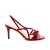 Sandália couro vermelho salto médio cecconello 2690001-5 - comprar online