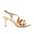 Sandália couro ouro light salto médio cecconello 2695001-1 - comprar online