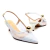 Slingback couro branco salto baixo cecconello 2716004-2