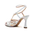 Sandália couro branco salto alto cecconello 2721005-2 - loja online