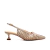 Slingback de couro nude salto baixo Cecconello 2777001-1, com tiras vazadas e fechamento ajustável, elegante e moderno.
