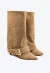 Bota couro nude cano médio cecconello 2886001-2 - loja online