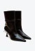 Bota couro preto cano curto cecconello 2905004-3 - loja online