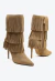 Bota couro nude cano curto cecconello 2906001-2 - loja online