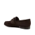Mocassim feminino em couro camurça marrom, salto baixo de 2,5cm, design clássico e artesanal. Conforto e elegância para seu dia a dia. Garanta o seu!