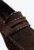 Mocassim couro marrom salto bloco baixo cecconello 2913004-3 - loja online
