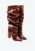 Bota couro marrom cano longo cecconello 2928001-3 - loja online