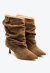 Bota couro marrom cano curto slouchy cecconello 2929001-4 - loja online