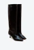 Bota couro preto cano longo cecconello 2929002-2 - loja online