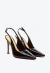 Slingback couro preto salto alto cecconello 2938001-2 - comprar online