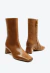 Bota couro marrom cano curto cecconello 2949001-3 - loja online