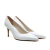 Scarpin branco em couro legítimo, salto médio de 7,5cm. Sofisticação e conforto para o dia a dia. Garanta já o seu visual elegante!