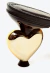 Tamanco couro preto com salto coração dourado, elegante e versátil. Sofisticação e conforto para looks modernos. Garanta já o seu!