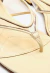 Rasteira vinil creme Cecconello, couro legítimo e detalhe dourado. Elegância e conforto para looks modernos. Garanta já a sua e arrase no verão!