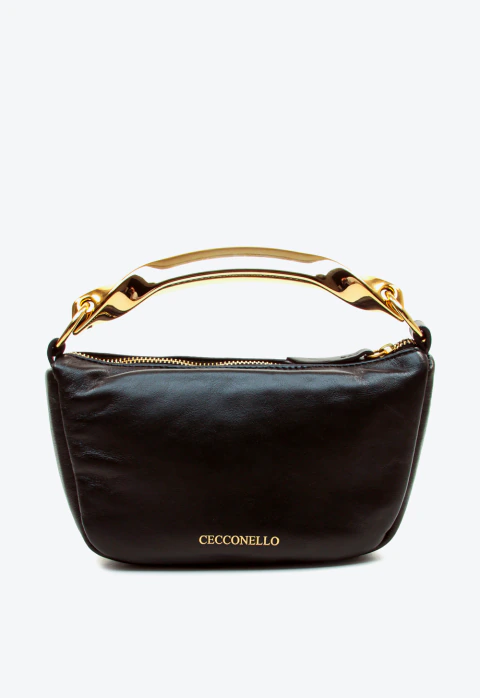 Bolsa couro preto cecconello c2620-3