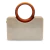 Bolsa acrílico perolado Cecconello com alça circular, design sofisticado e interior aveludado. Ideal para looks minimalistas ou festas. Garanta a sua!