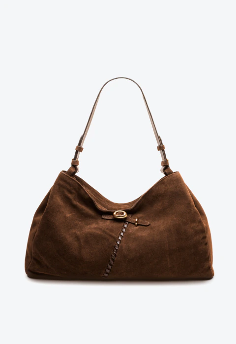 Bolsa couro marrom cecconello c2655-3