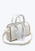 Bolsa baú em couro branco Cecconello com lenço poá removível, design clean girl e french chic. Prática, elegante e versátil. Garanta a sua agora!