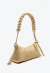 Bolsa baguette nude em couro Cecconello com alça trançada, alça transversal removível e detalhes artesanais. Sofisticação e versatilidade. Confira!