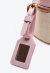 Bolsa couro rosa Cecconello estilo baú box com detalhes em linho, alça removível e espelho integrado. Prática, charmosa e perfeita para looks femininos. Garanta já!