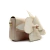 Bolsa Amber Couro Off White Cecconello: design exclusivo, flor em palha e sofisticação para eventos. Garanta já seu destaque com elegância e charme!