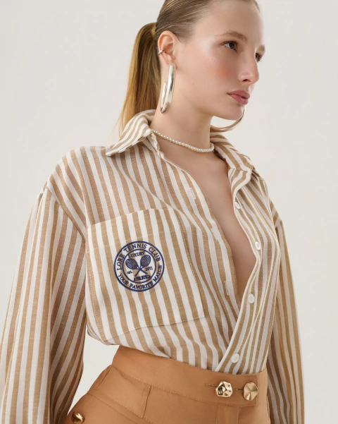 CAMISA BORDADA TENNIS CLUB - comprar online