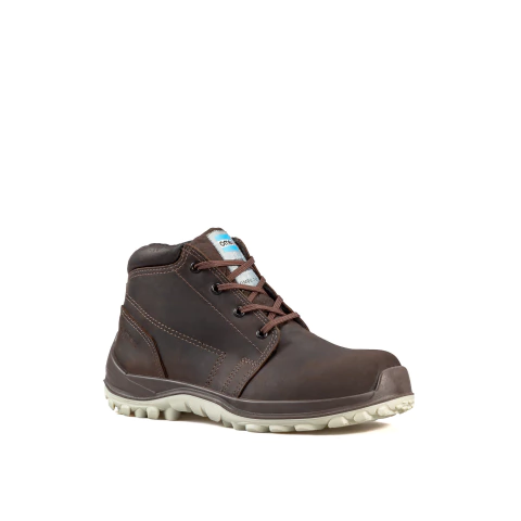 Botín Ombu Cobalto Marron Cuero Flor Nobuk - comprar online